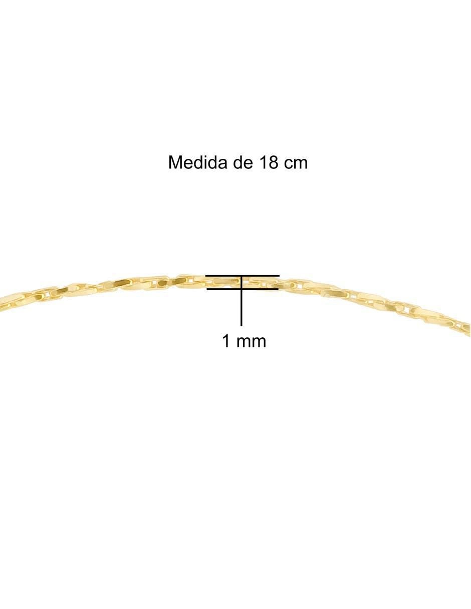 Pulsera de oro 10 K con acabado pulido 5