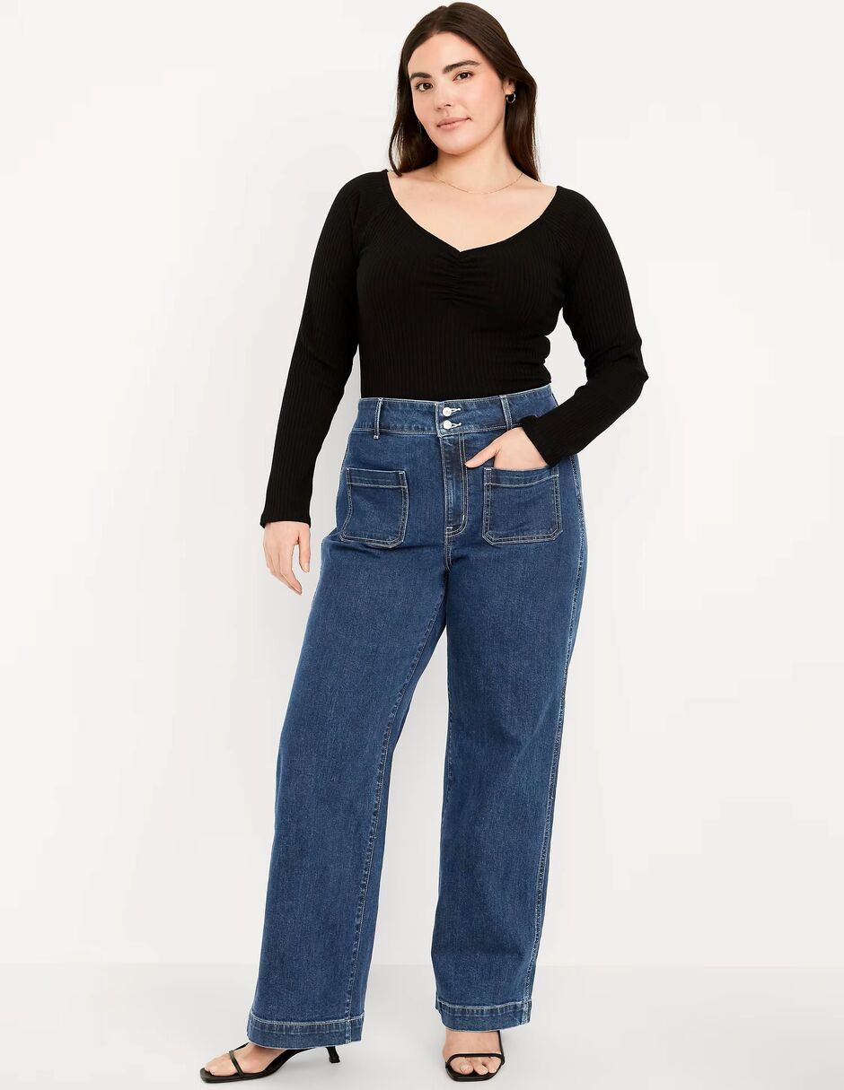 Mom Jeans Pantalones Old Navy De Mujer Wide Leg Pantalones De