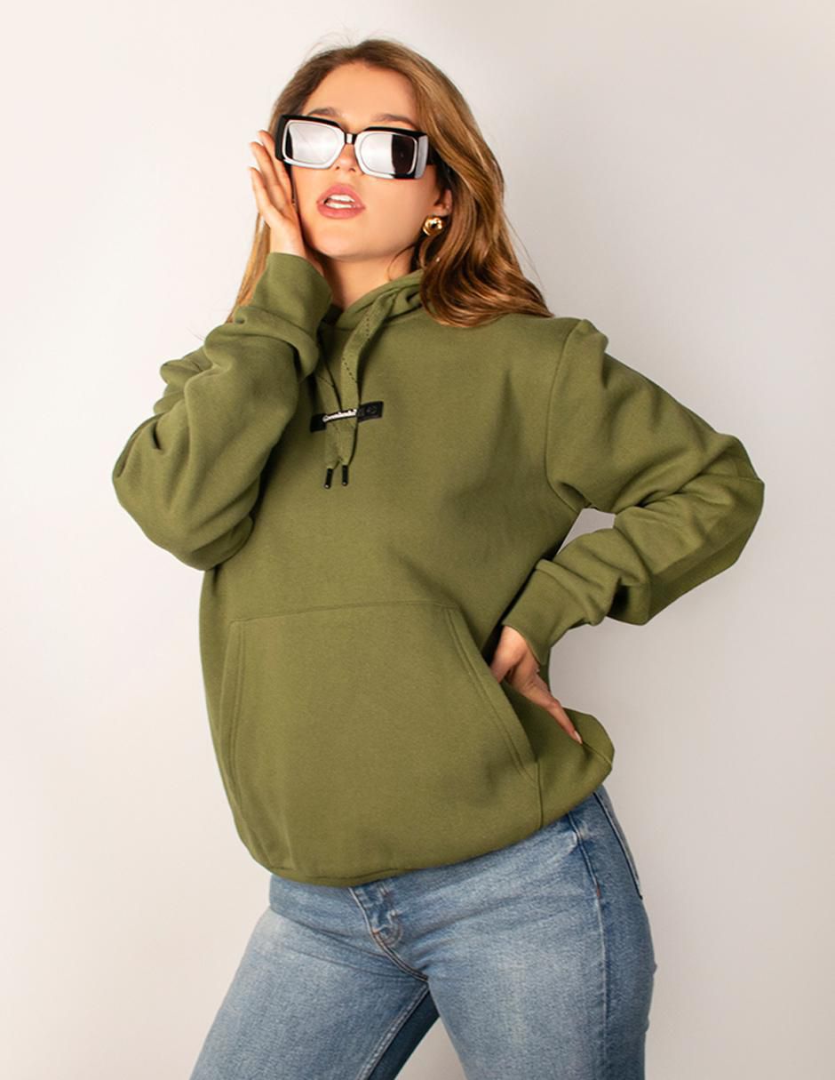 Sudadera con capucha y bolsa para mujer 1
