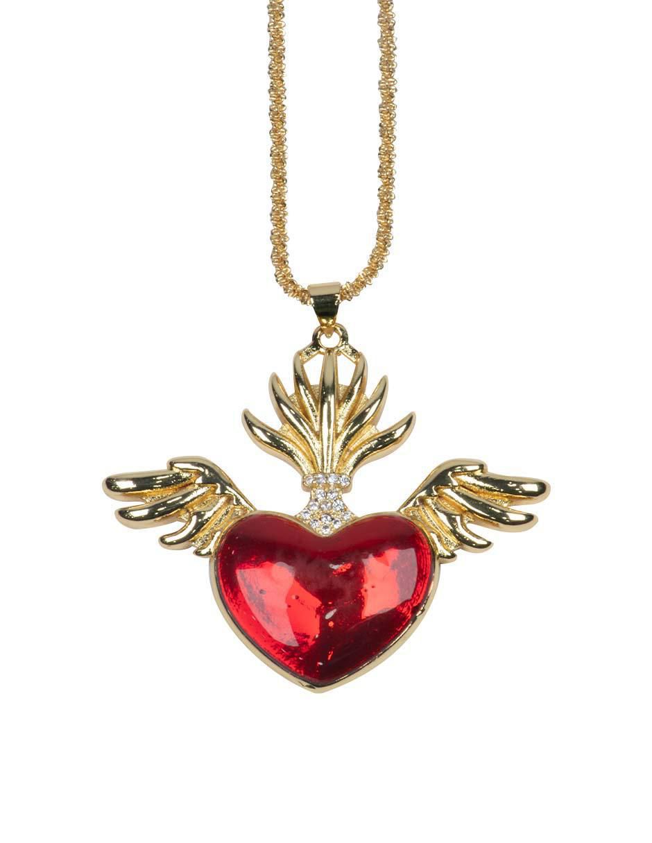 Collar de corazón Fuego