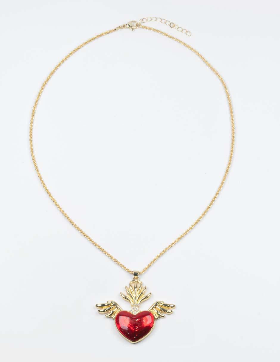 Collar de corazón Fuego 2