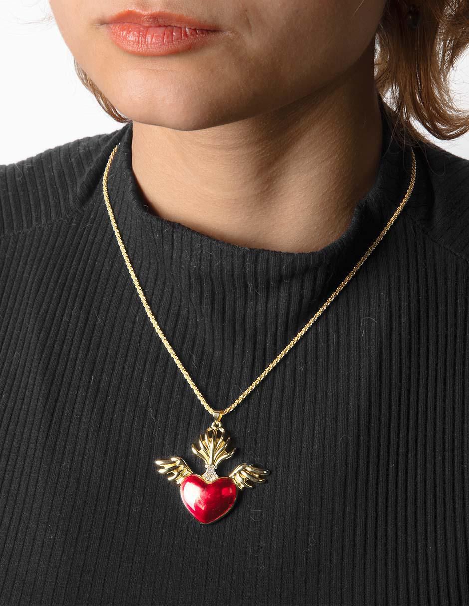 Collar de corazón Fuego 5