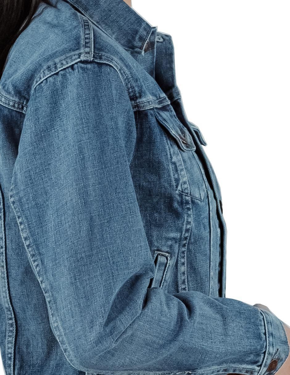 Chamarra casual de mezclilla para mujer 7