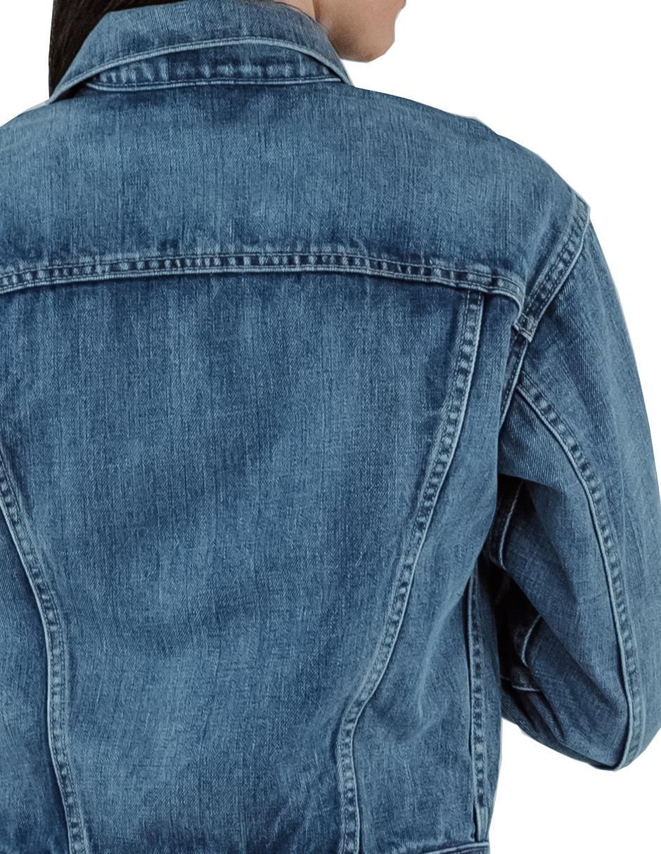 Chamarra casual de mezclilla para mujer 8