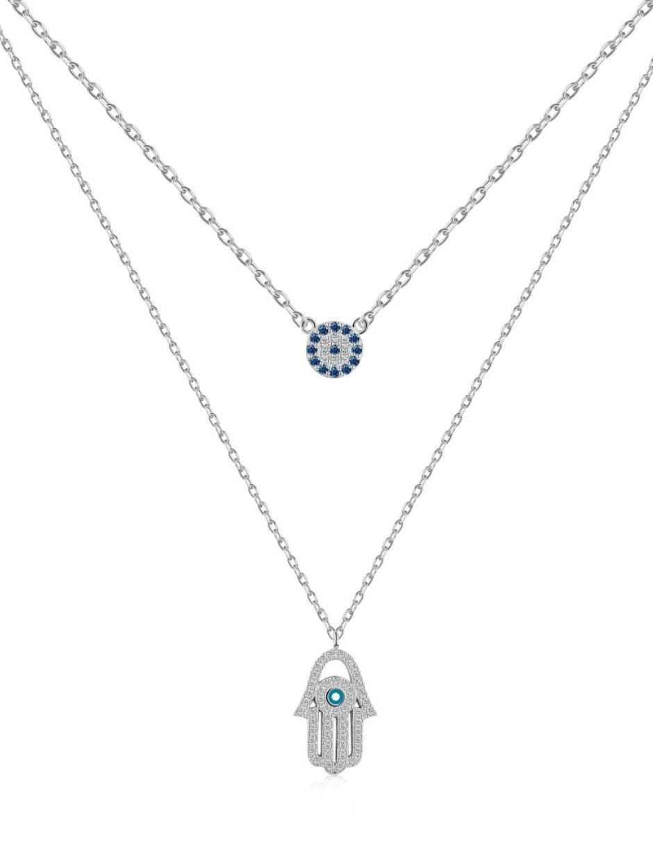 Collar de ojo Karli de plata P 925 Collar de ojo Karli de plata P 925