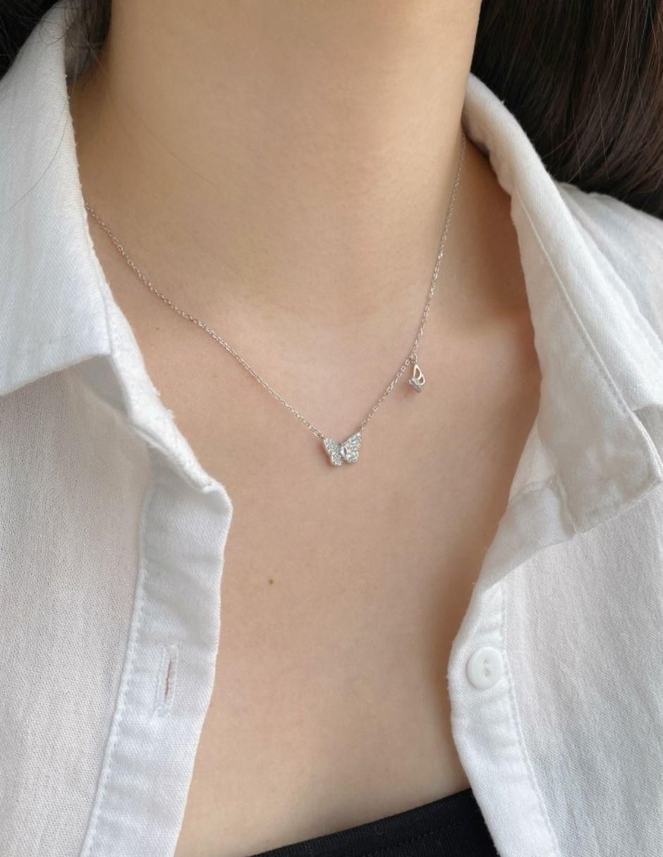 Collar de mariposa Olive de plata P 925 4