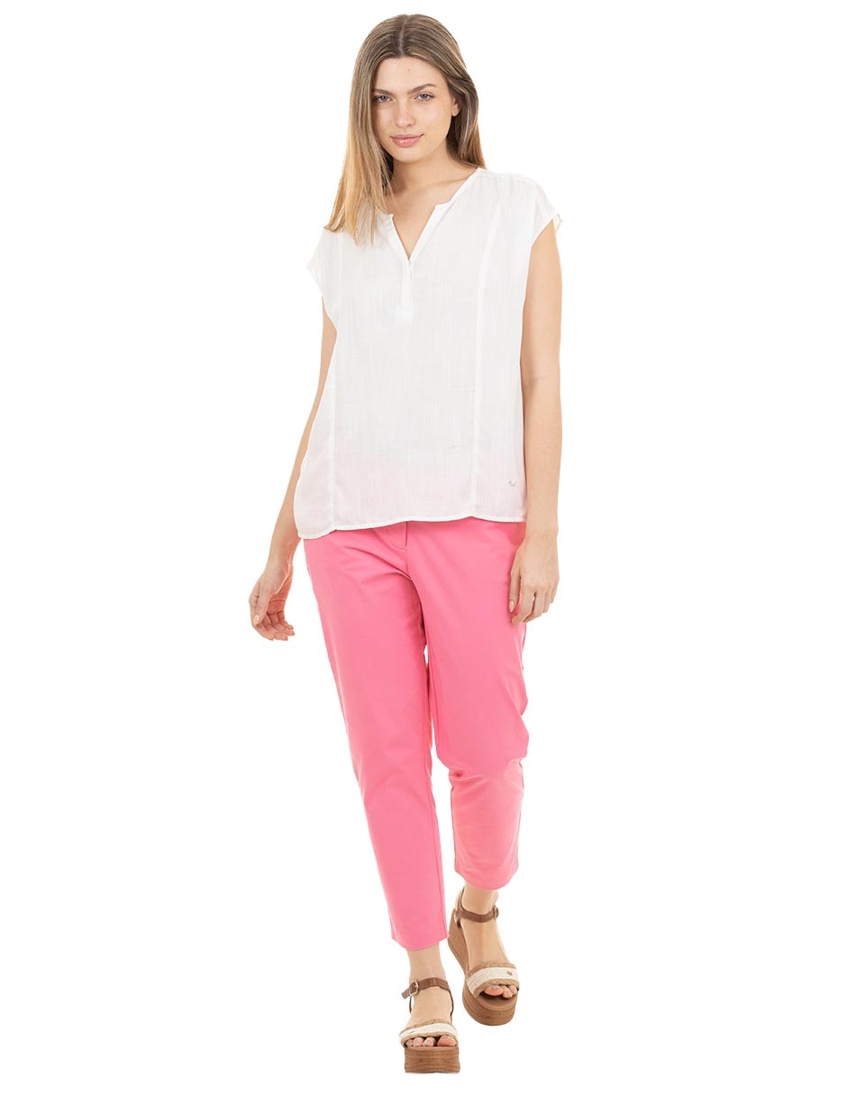 Blusa manga corta para mujer