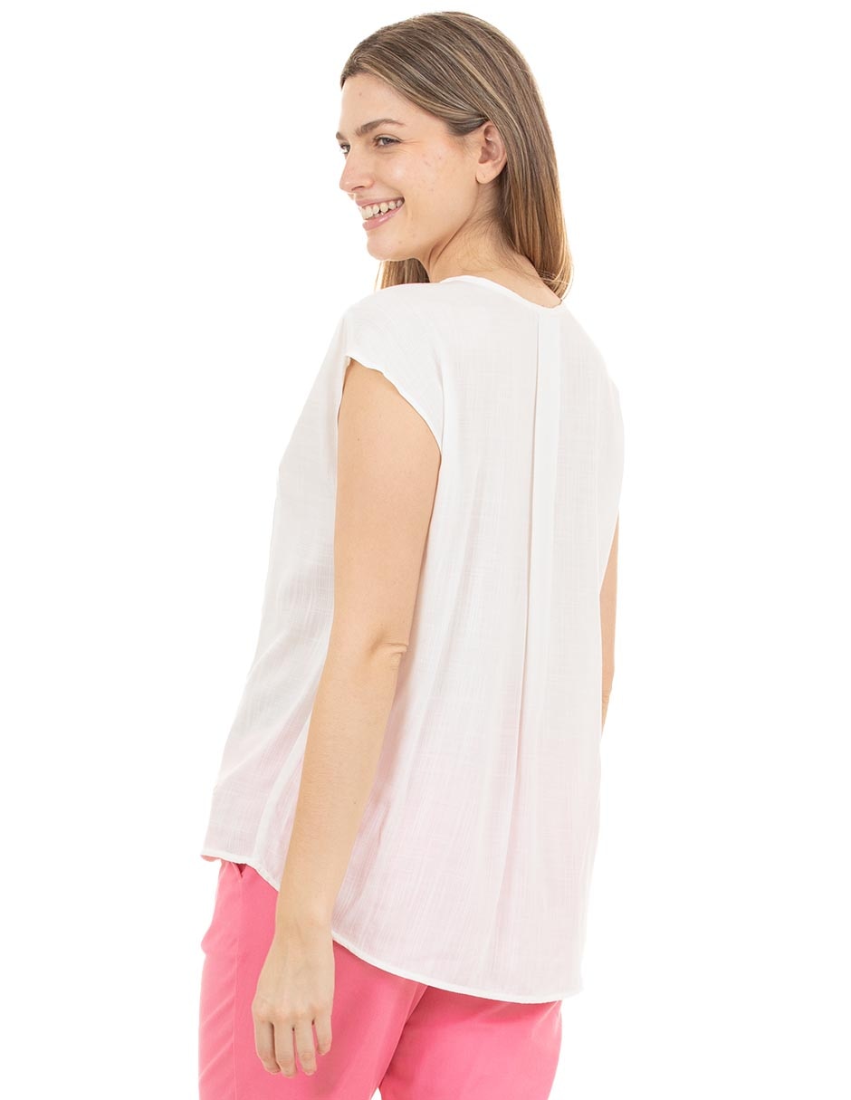Blusa manga corta para mujer