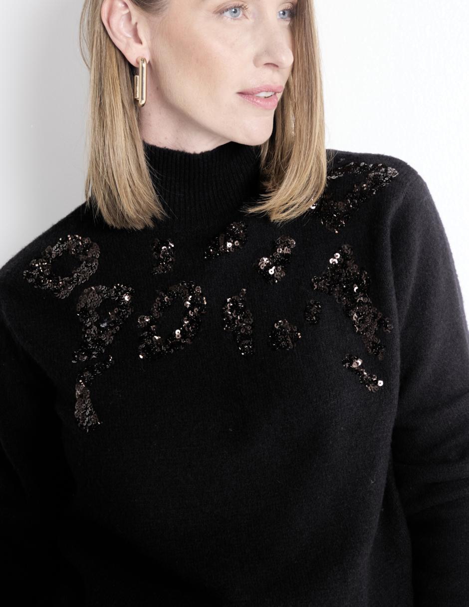 Suéter cuello alto para mujer 4