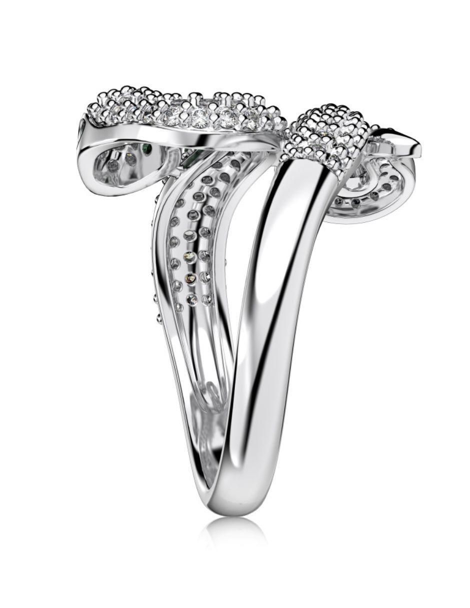 Anillo de serpiente Hebi P 925 de plata zirconia 3
