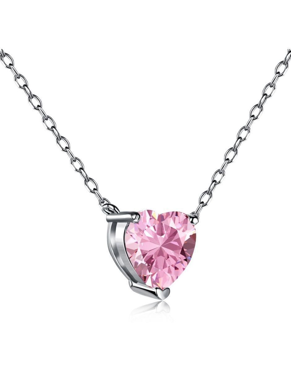 Collar de corazón Lise de plata P 925 Collar de corazón Lise de plata P 925