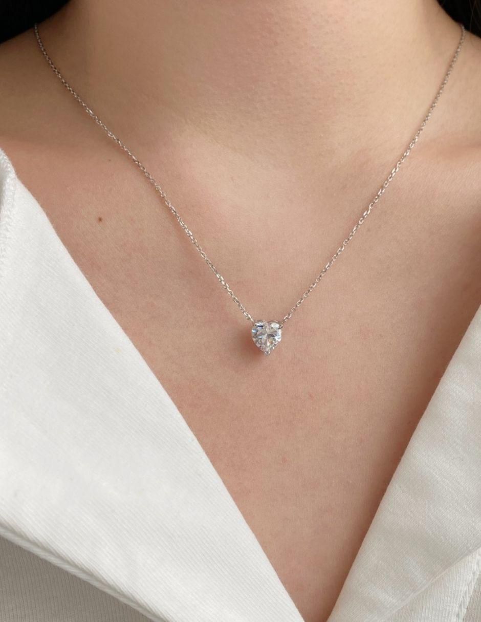 Collar no aplica "de (si aplica)" corazón yoiko lise "de" plata p 925