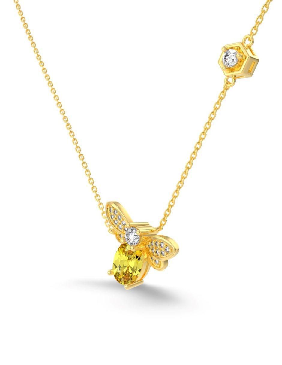 Collar de abeja Colete de plata P 925 2