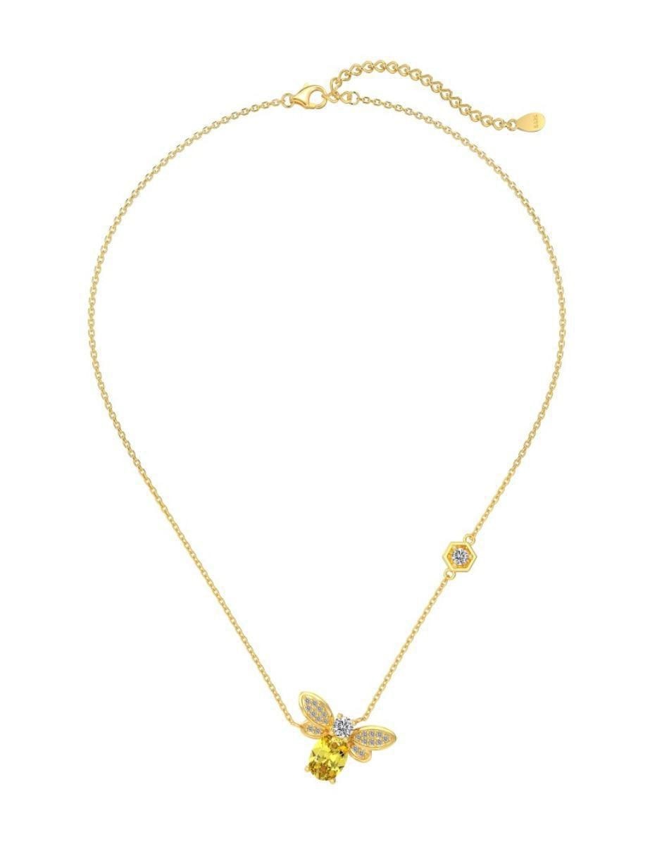 Collar de abeja Colete de plata P 925 4