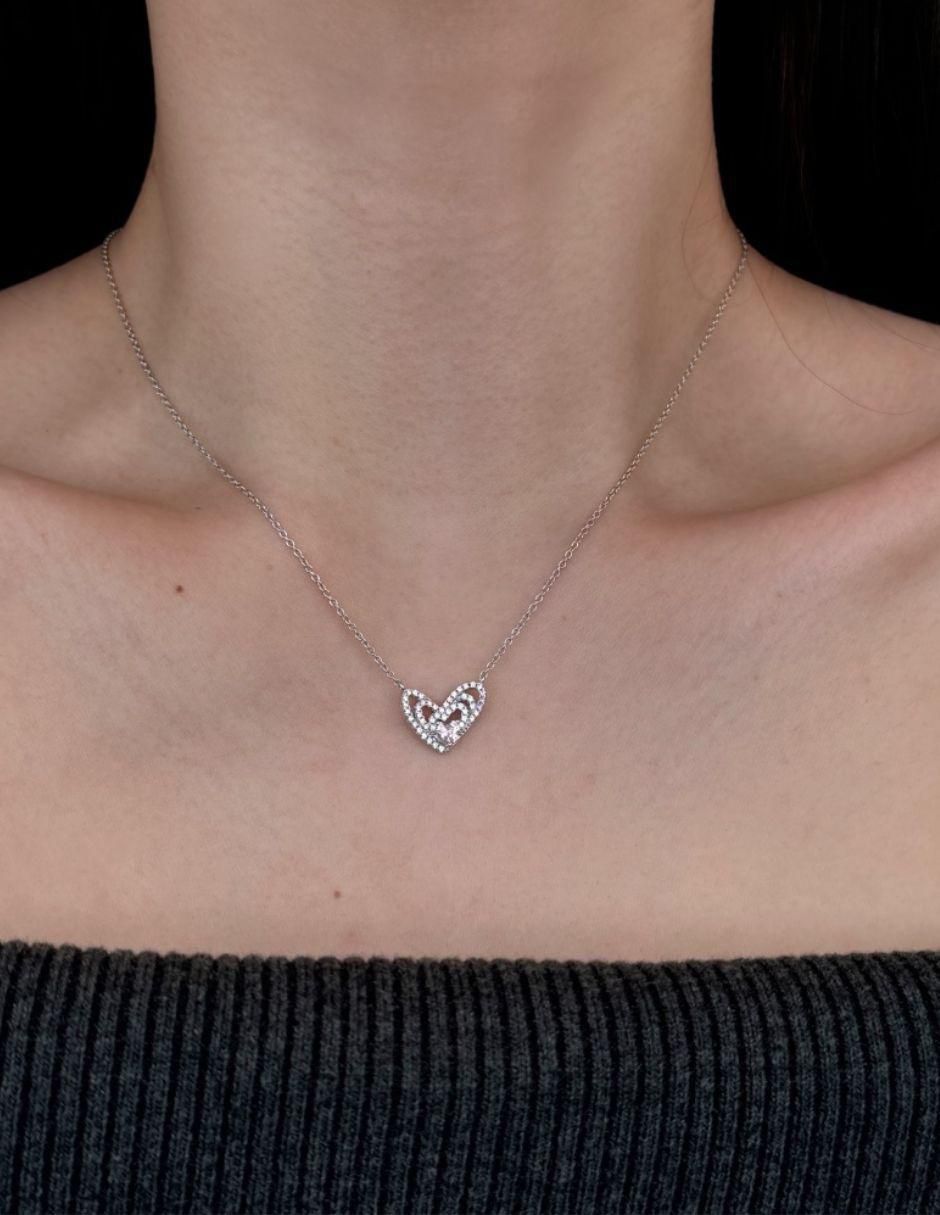 Collar de corazón Aime de plata P 925 6