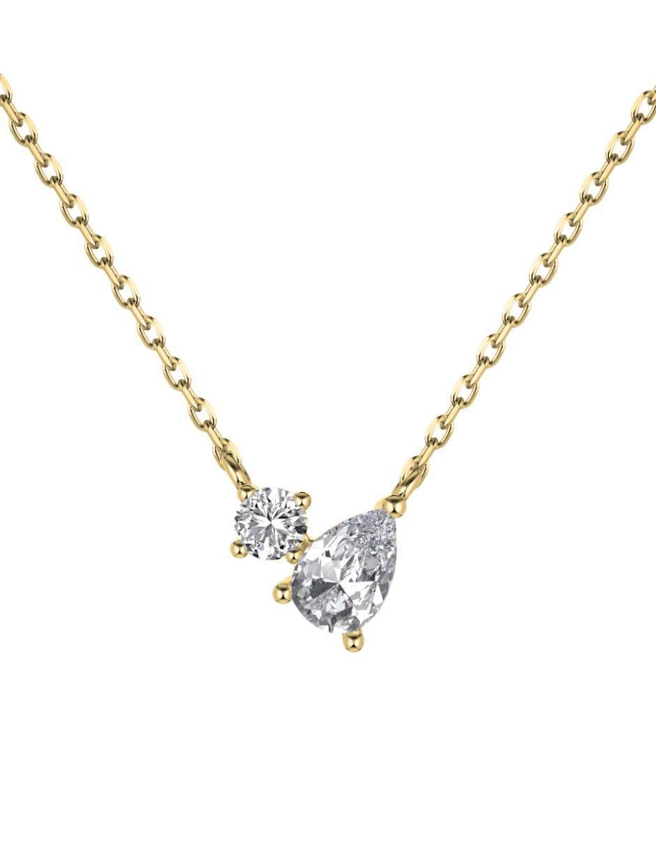 Collar de gota Florence Golden de plata P 925