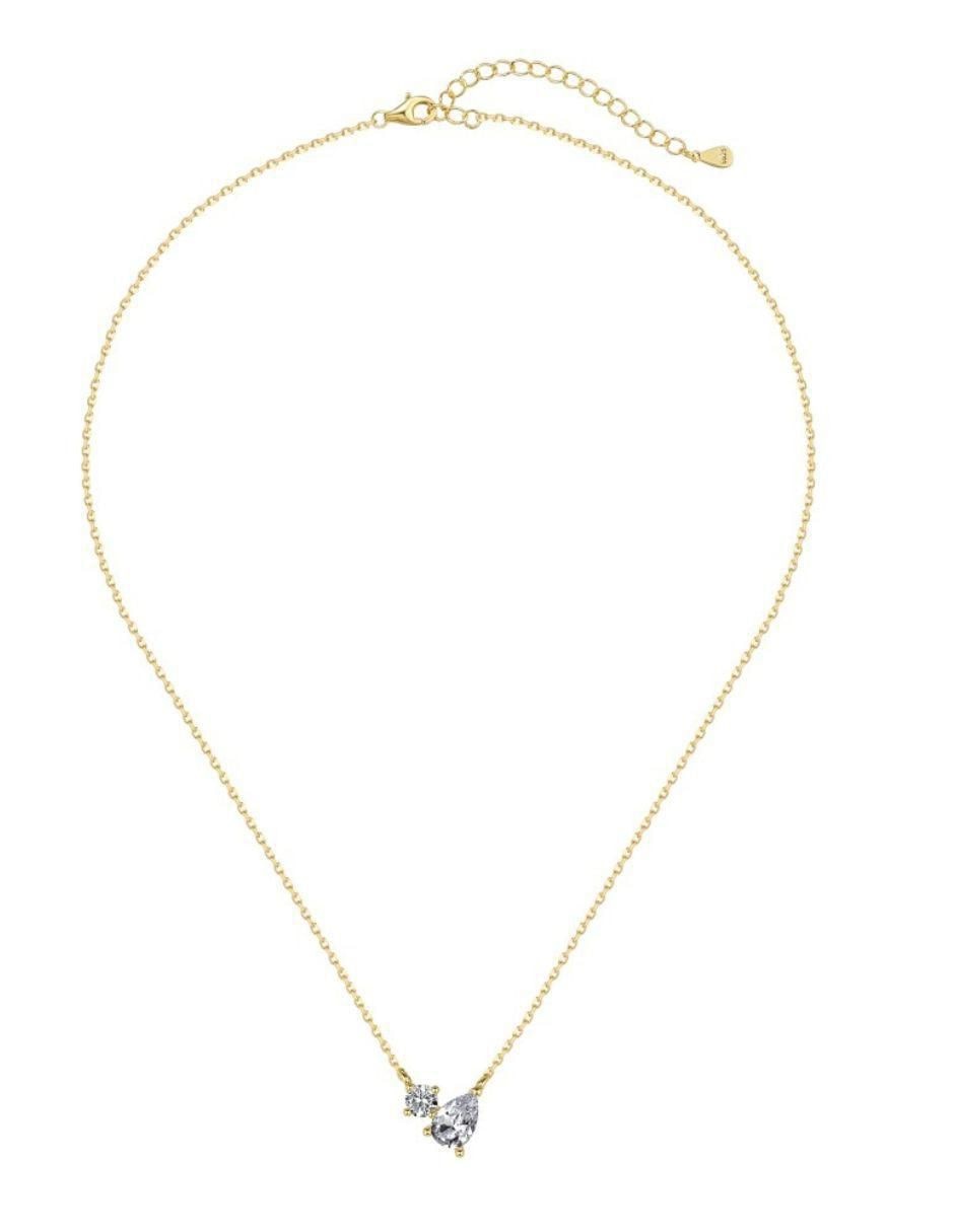 Collar de gota Florence Golden de plata P 925 5