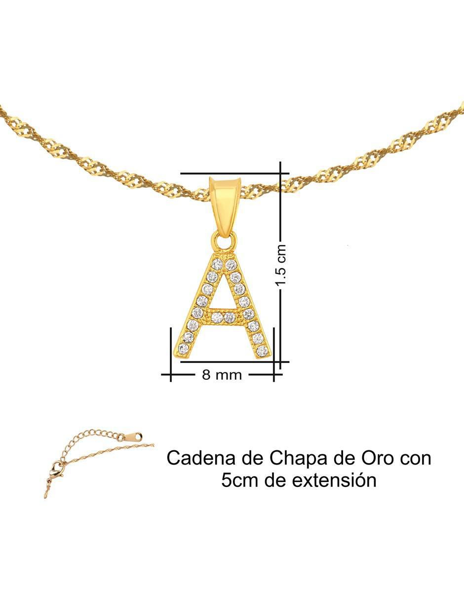 Collar de letras 18 K