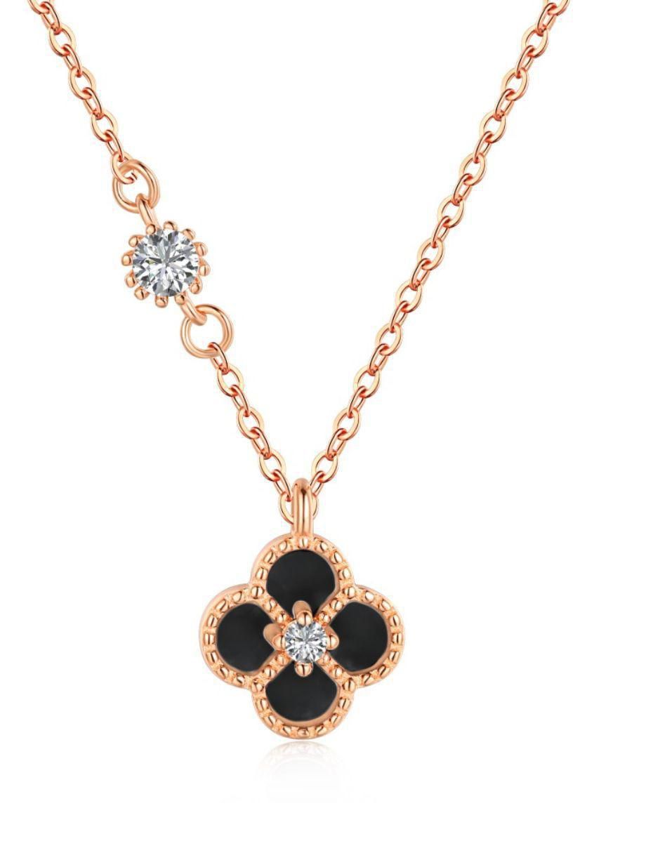 Collar de flor Coralie de plata P 925 Collar de flor Coralie de plata P 925