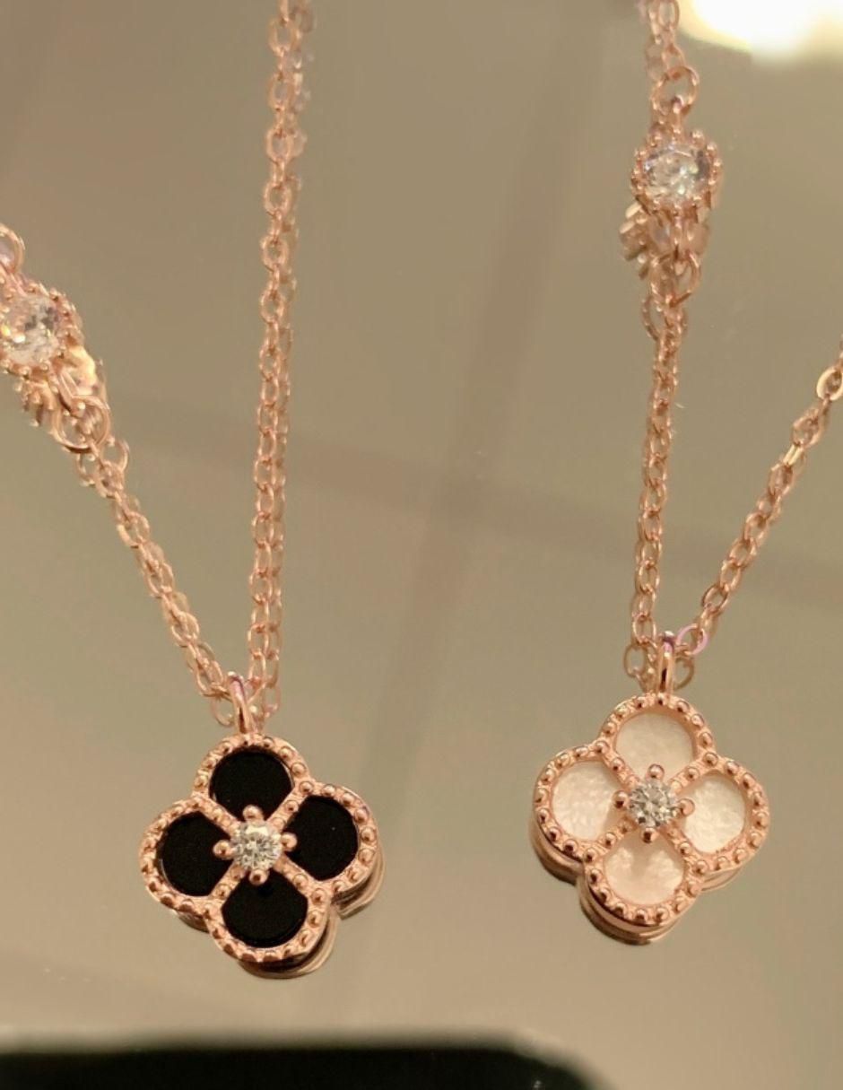 Collar no aplica "de (si aplica)" flor yoiko coralie golden rose "de" plata p 925