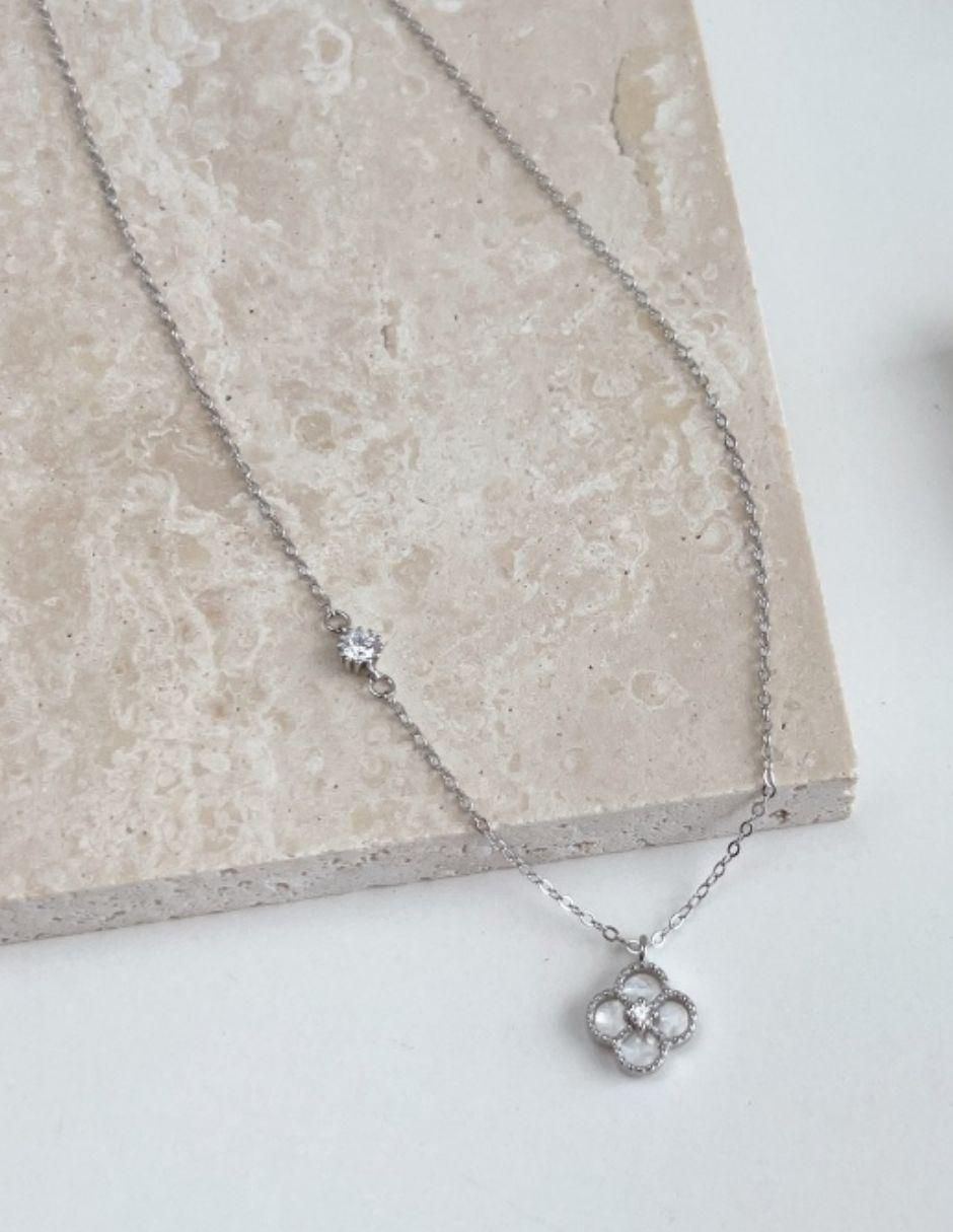 Collar de flor Coralie de plata P 925 5