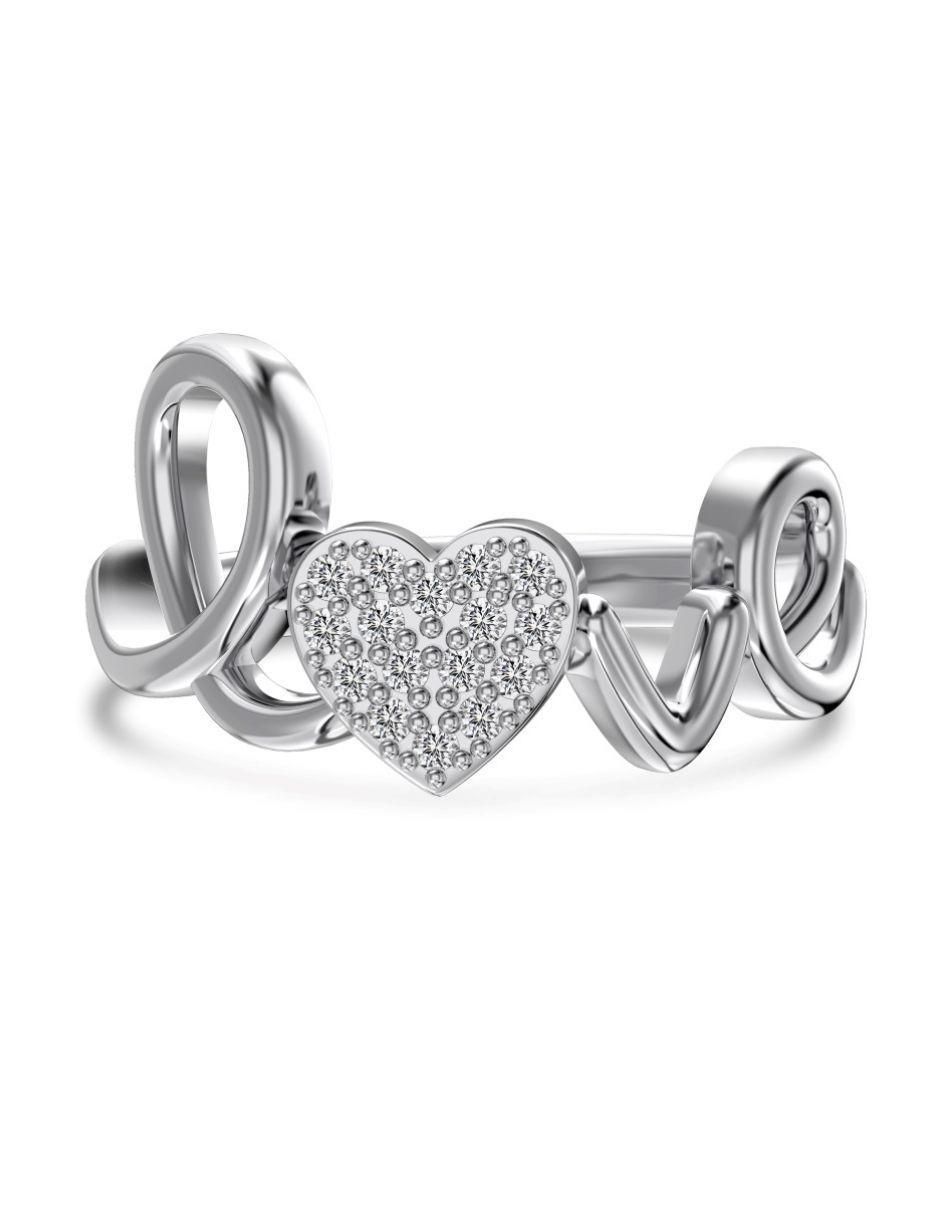 Anillo Love P 925 de plata zirconia 2