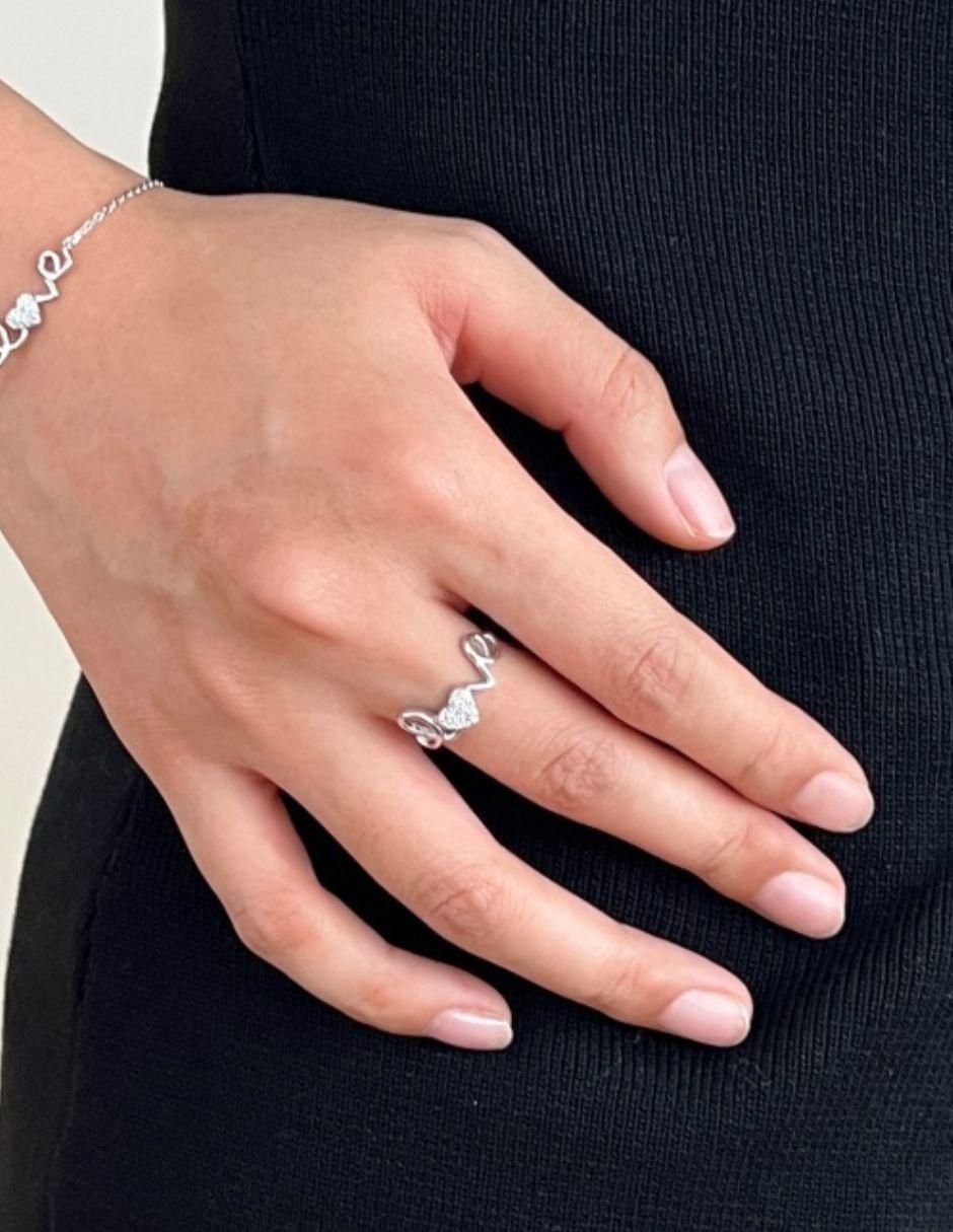 Anillo Love P 925 de plata zirconia 3