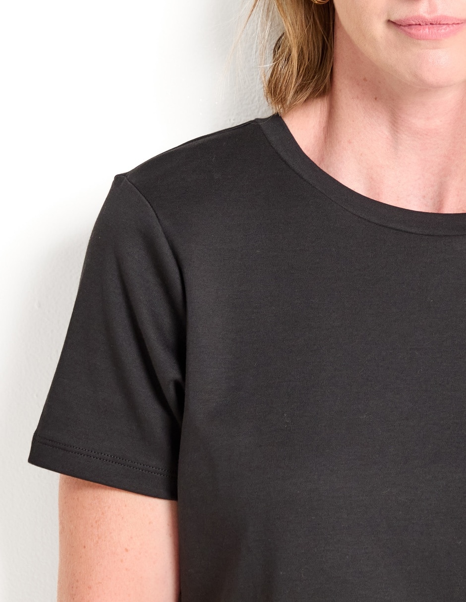 Playera manga corta cuello redondo para mujer 4