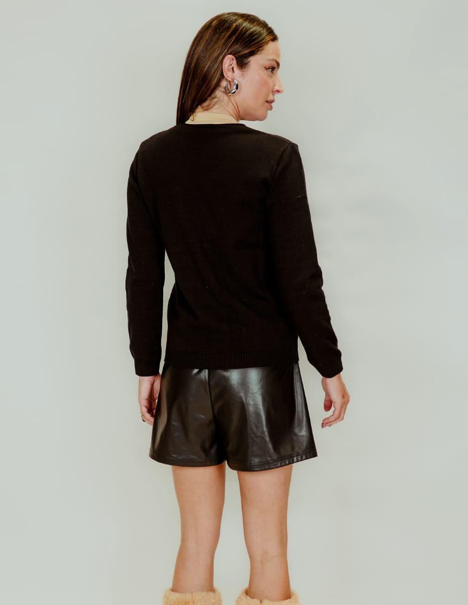 Suéter cuello V para mujer 6