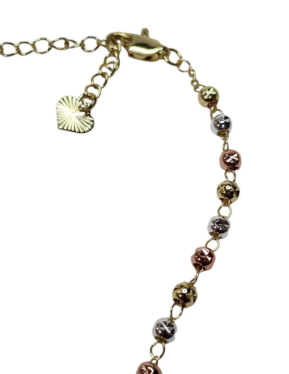 Pulsera de oro laminado 14 K Virgen con acabado brillante 4