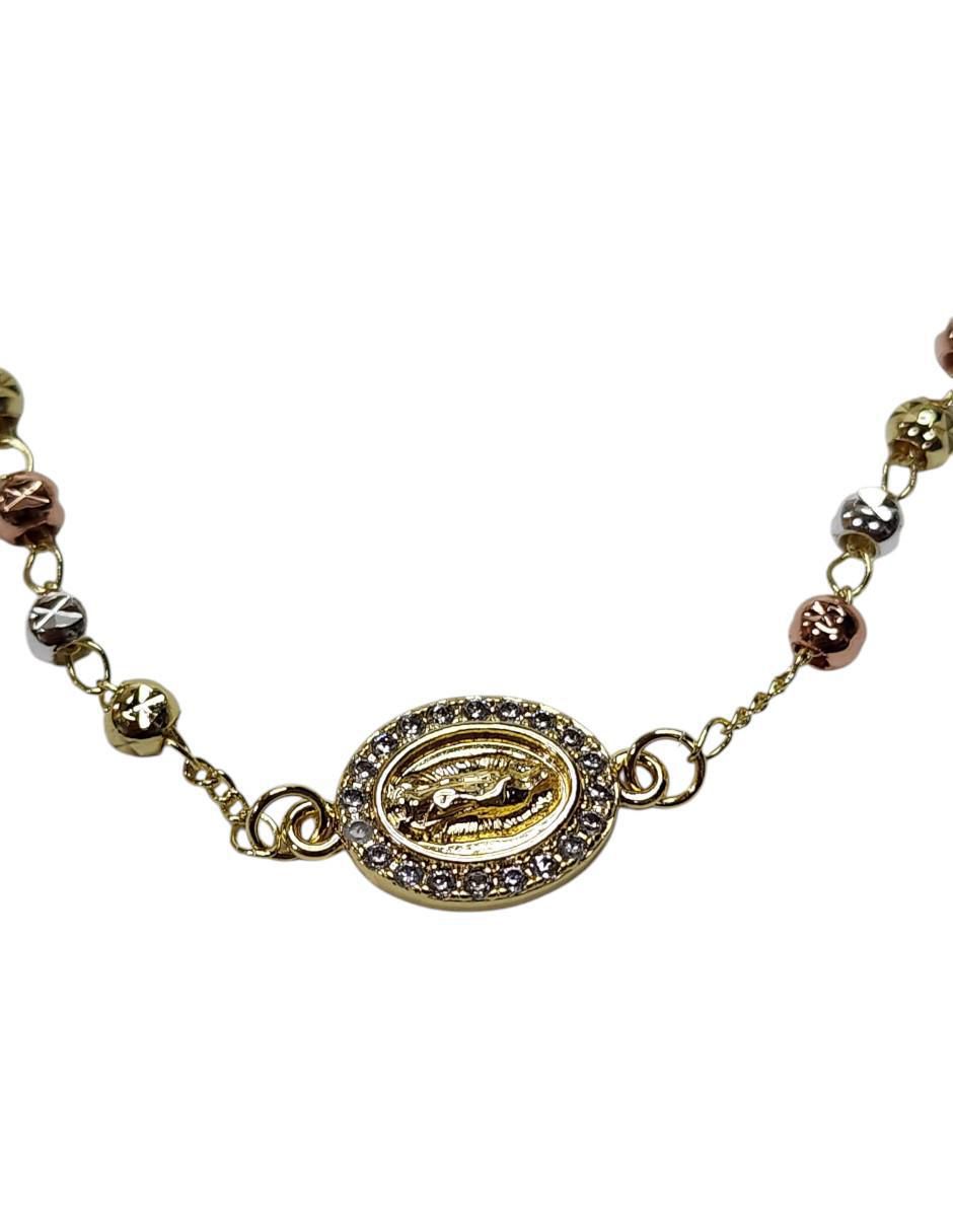 Pulsera de oro laminado 14 K Virgen con acabado brillante 5
