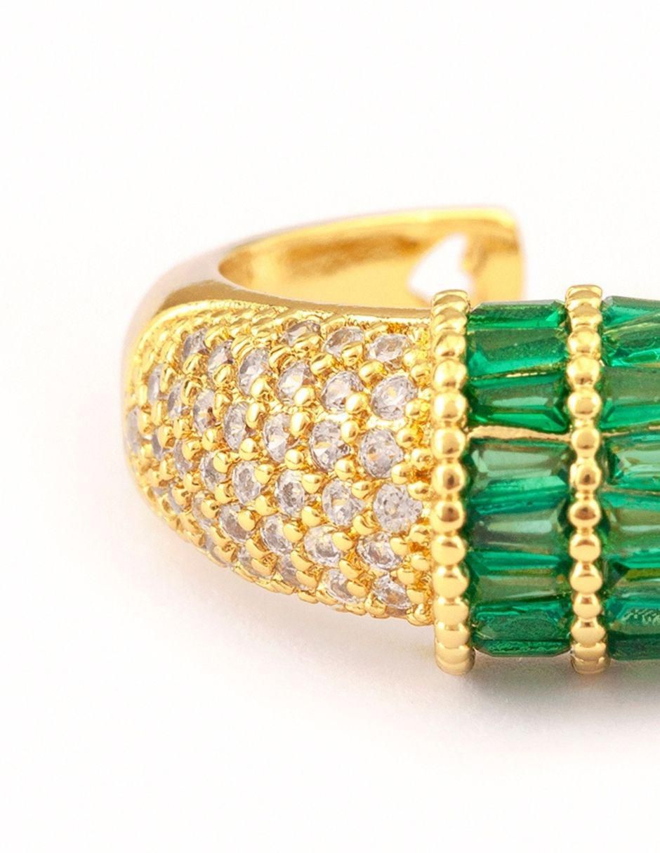 Anillo Imperial Luxe zirconia con acabado baño de oro 14 k 2