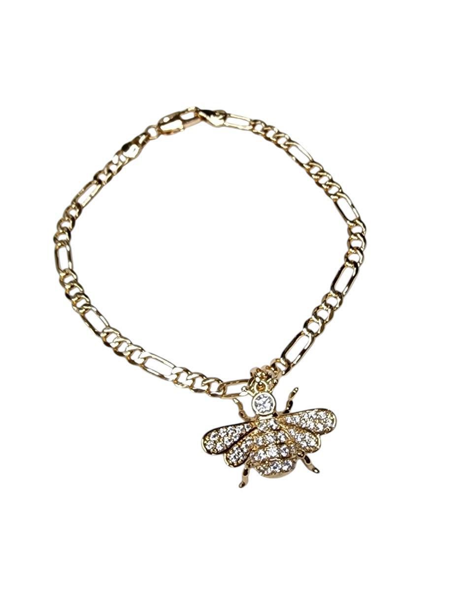 Pulsera de oro laminado 14 K Insectos con acabado brillante 2