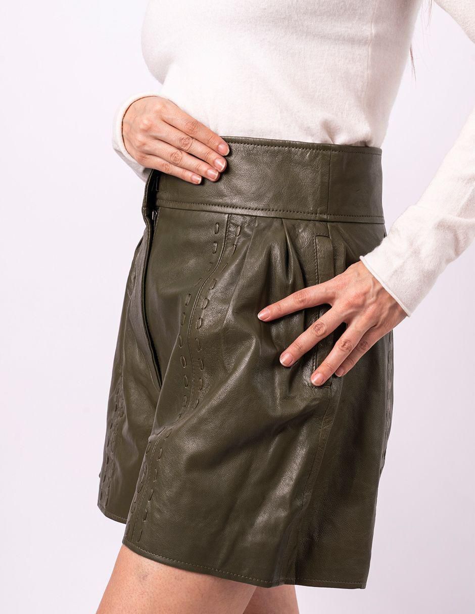 "short/bermuda" pelle royale "de" piel "para mujer"