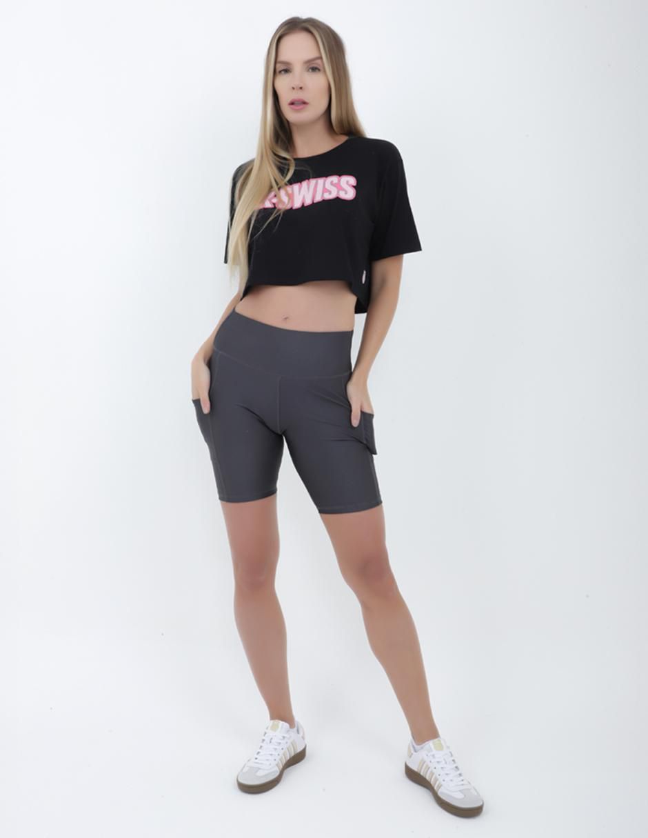 Playera manga al codo GTSW-008 cuello redondo para mujer 3
