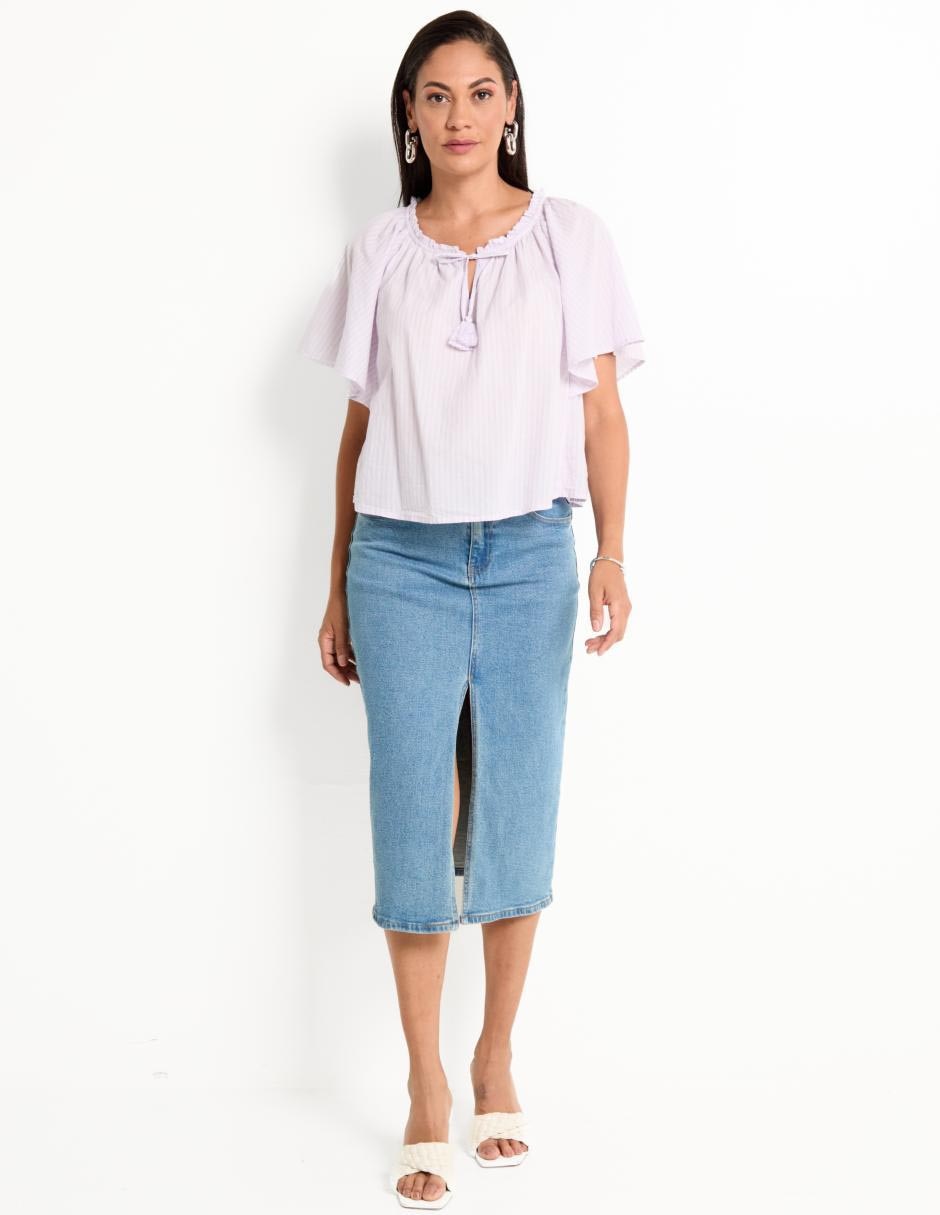 Blusa manga corta para mujer 3