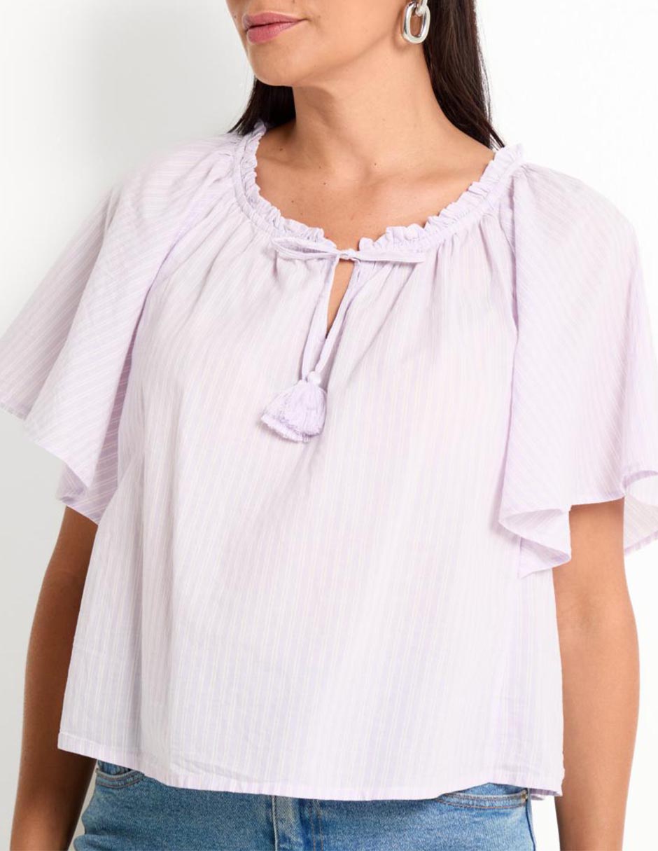 Blusa manga corta para mujer 4