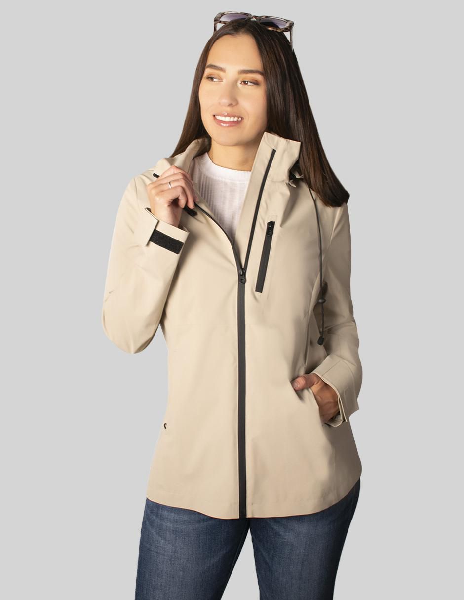Chamarra parka impermeable para mujer