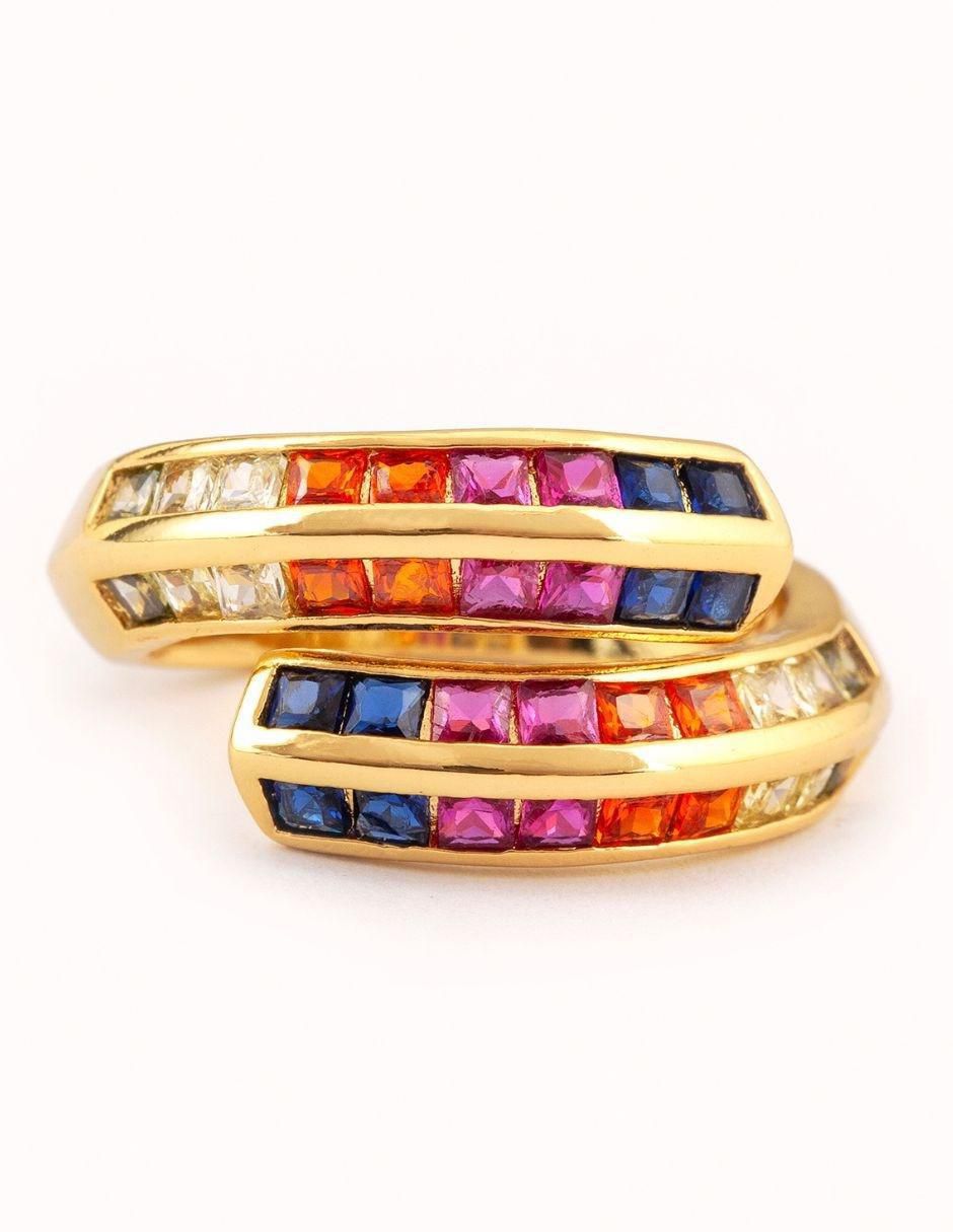 Anillo "de (si aplica)" irregular yoiko senda no aplica 18 k "de" aleación de metal zirconia baño oro