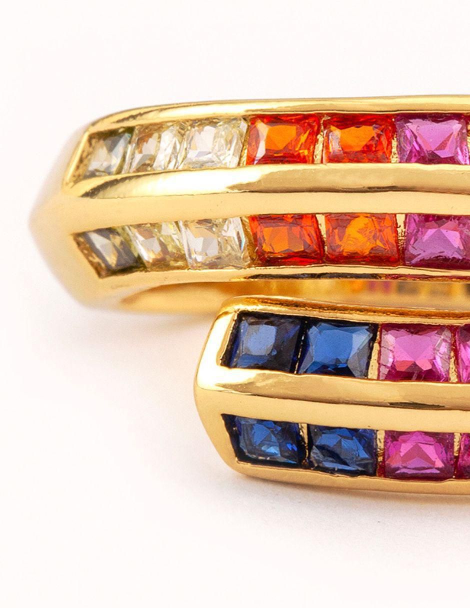 Anillo "de (si aplica)" irregular yoiko senda no aplica 18 k "de" aleación de metal zirconia baño oro