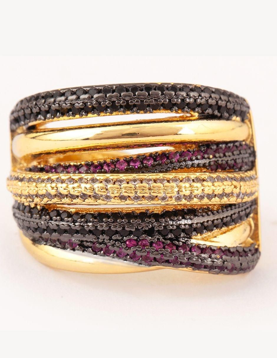 Anillo "de (si aplica)" ninguna yoiko aura no aplica 18 k "de" aleación de metal zirconia baño oro