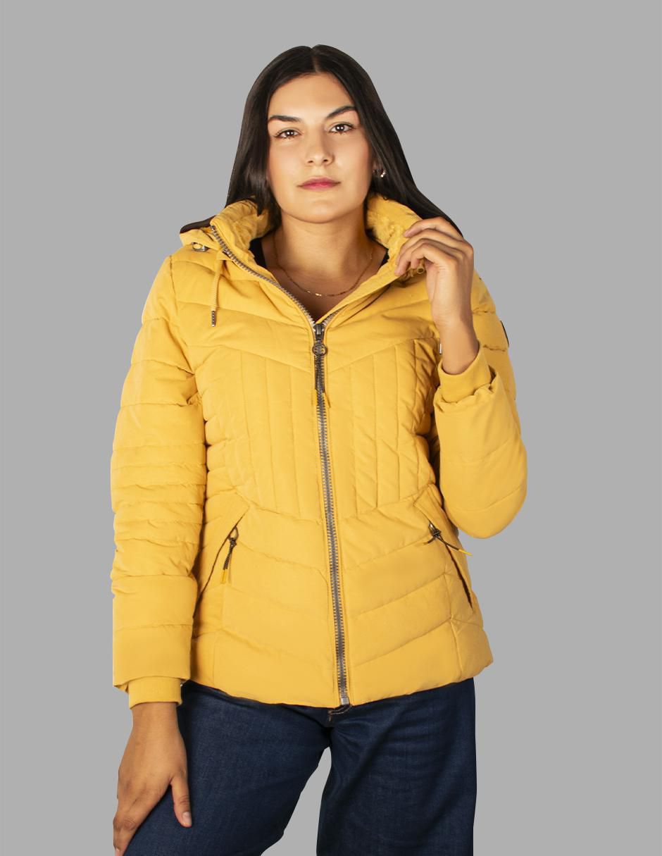 Chamarra acolchada impermeable para mujer