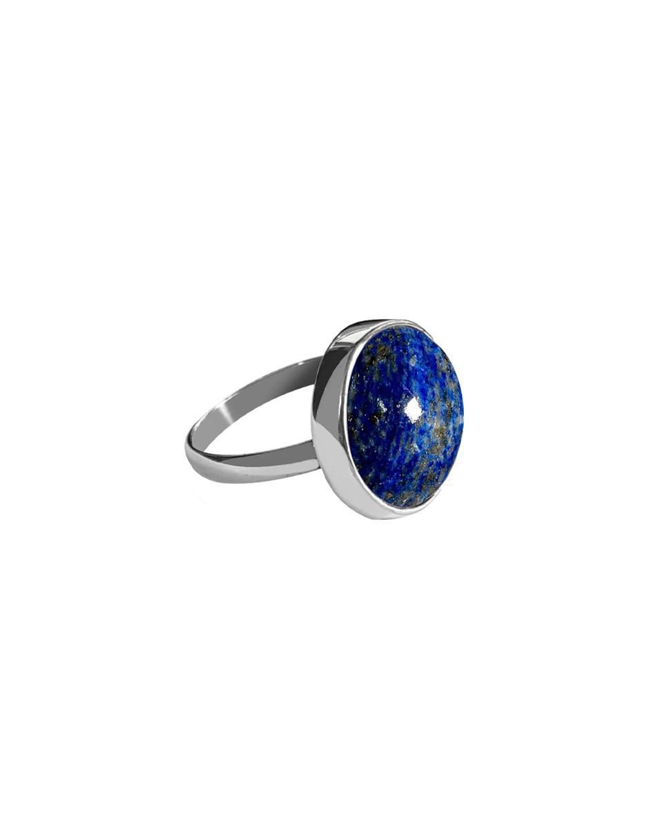 Anillo Enrique Garcia P 925 de plata lapislázuli brillante