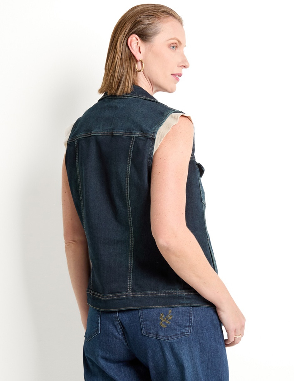 Chaleco de mezclilla para mujer 2