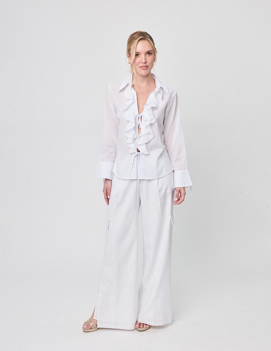 Blusa camisera manga larga para mujer 2
