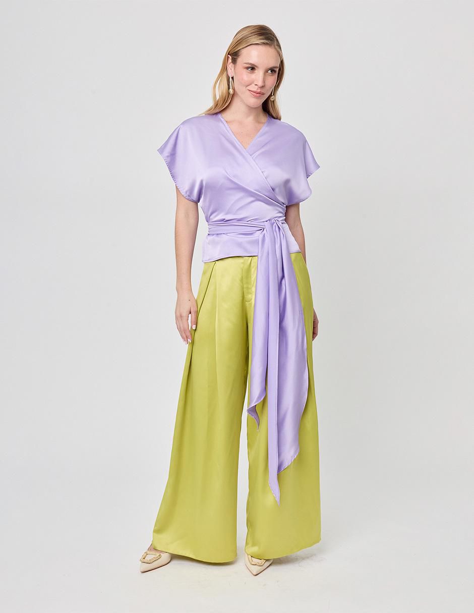 Pantalón relaxed amplio para mujer 4
