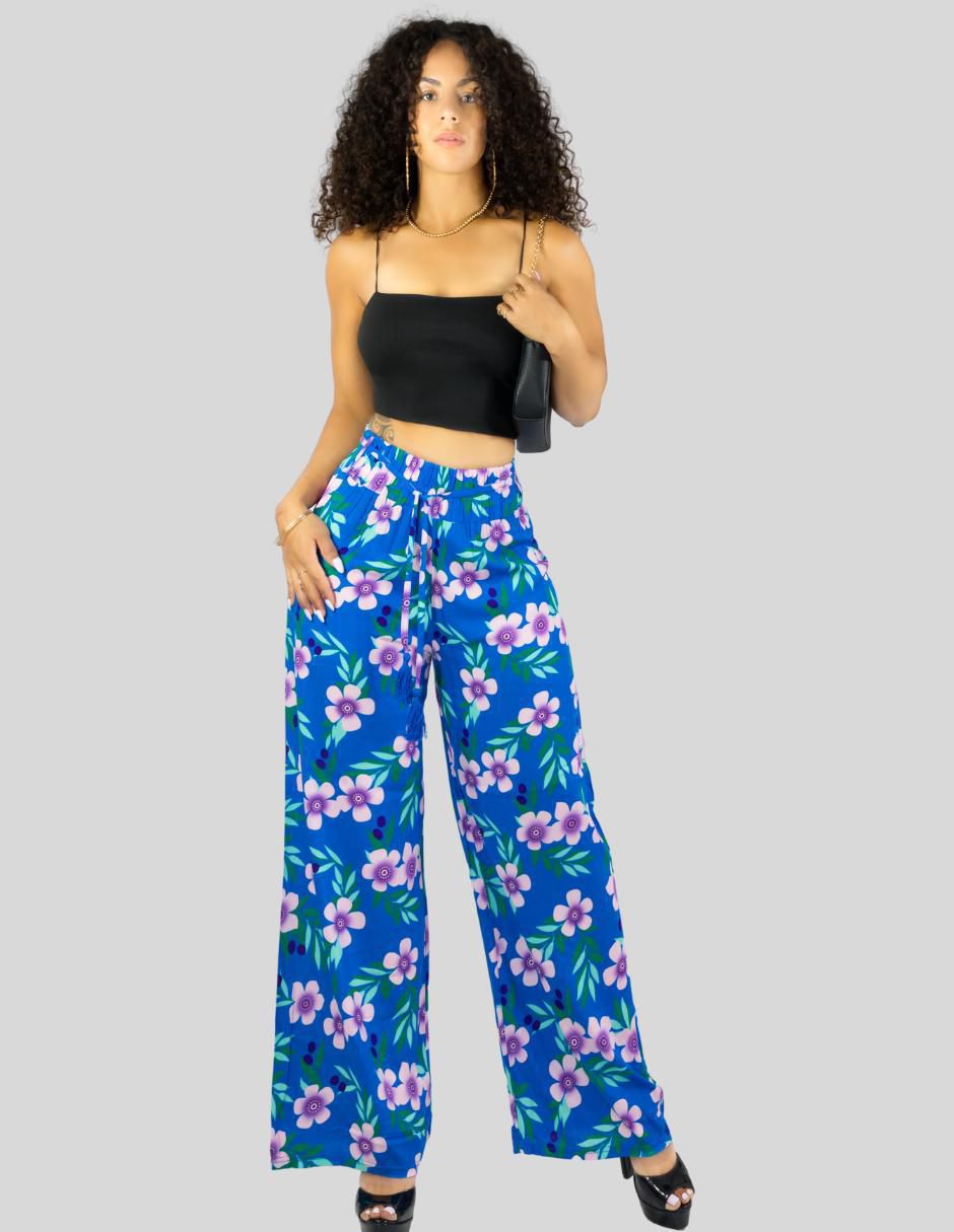 Pantalón relaxed wide leg para mujer