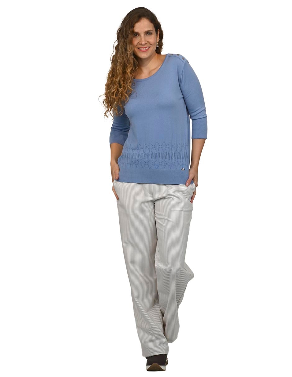 Suéter cuello redondo para mujer 2