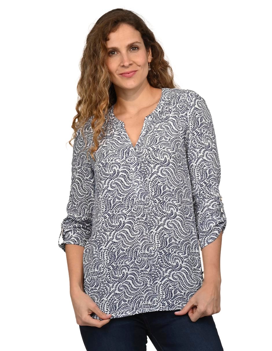 Blusa manga 3/4 para mujer Blusa manga 3/4 para mujer