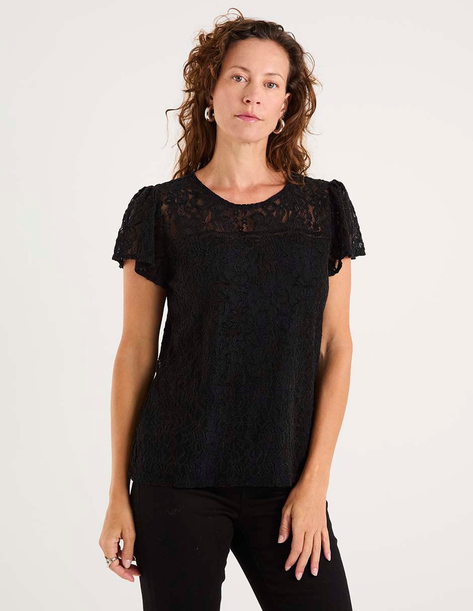 Blusa manga corta para mujer
